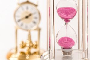 pink sand timer gold clock