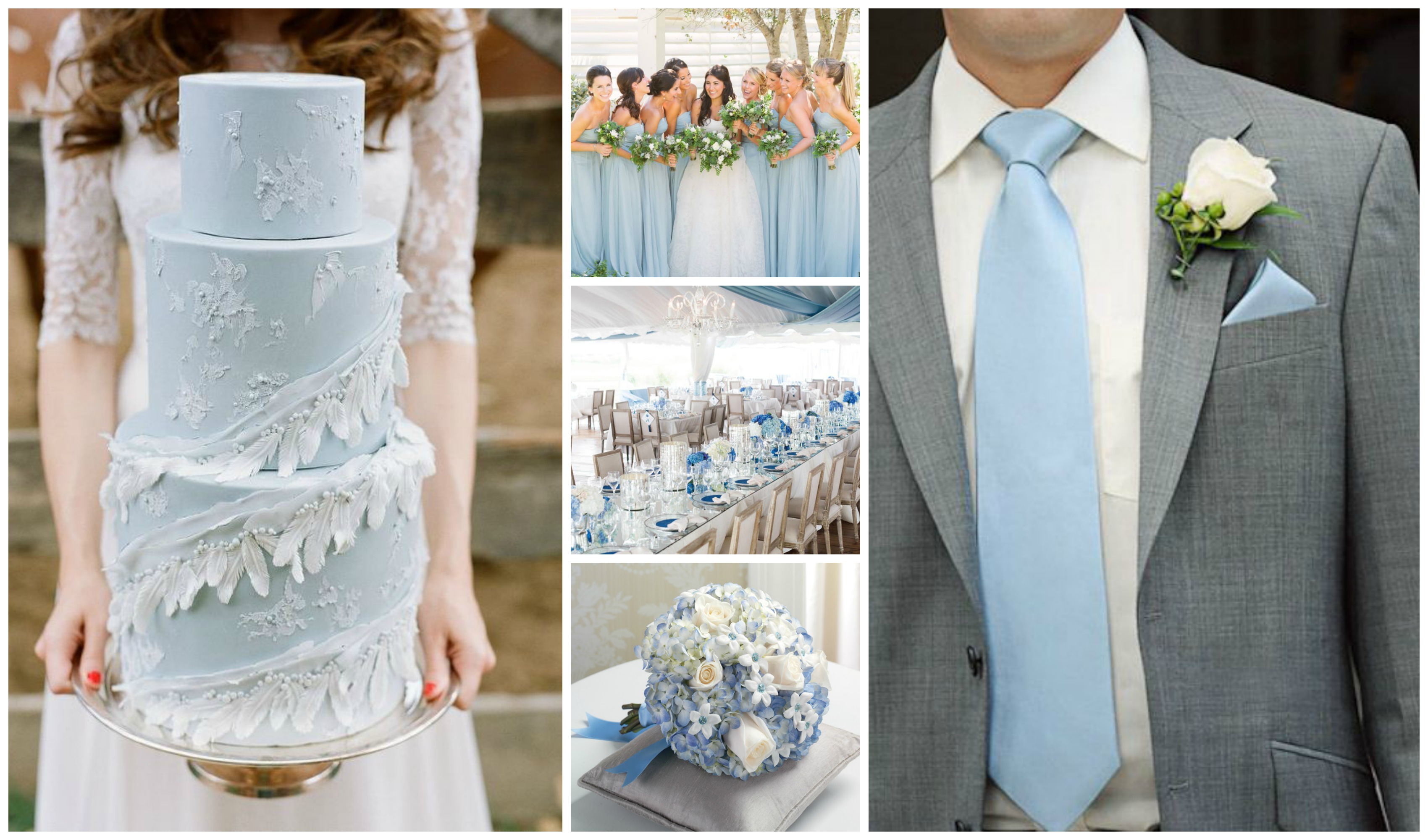 pale blue wedding flowers