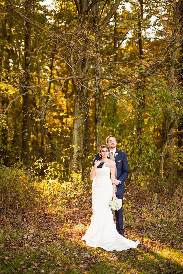 bride and groom woods pittsburgh wedding